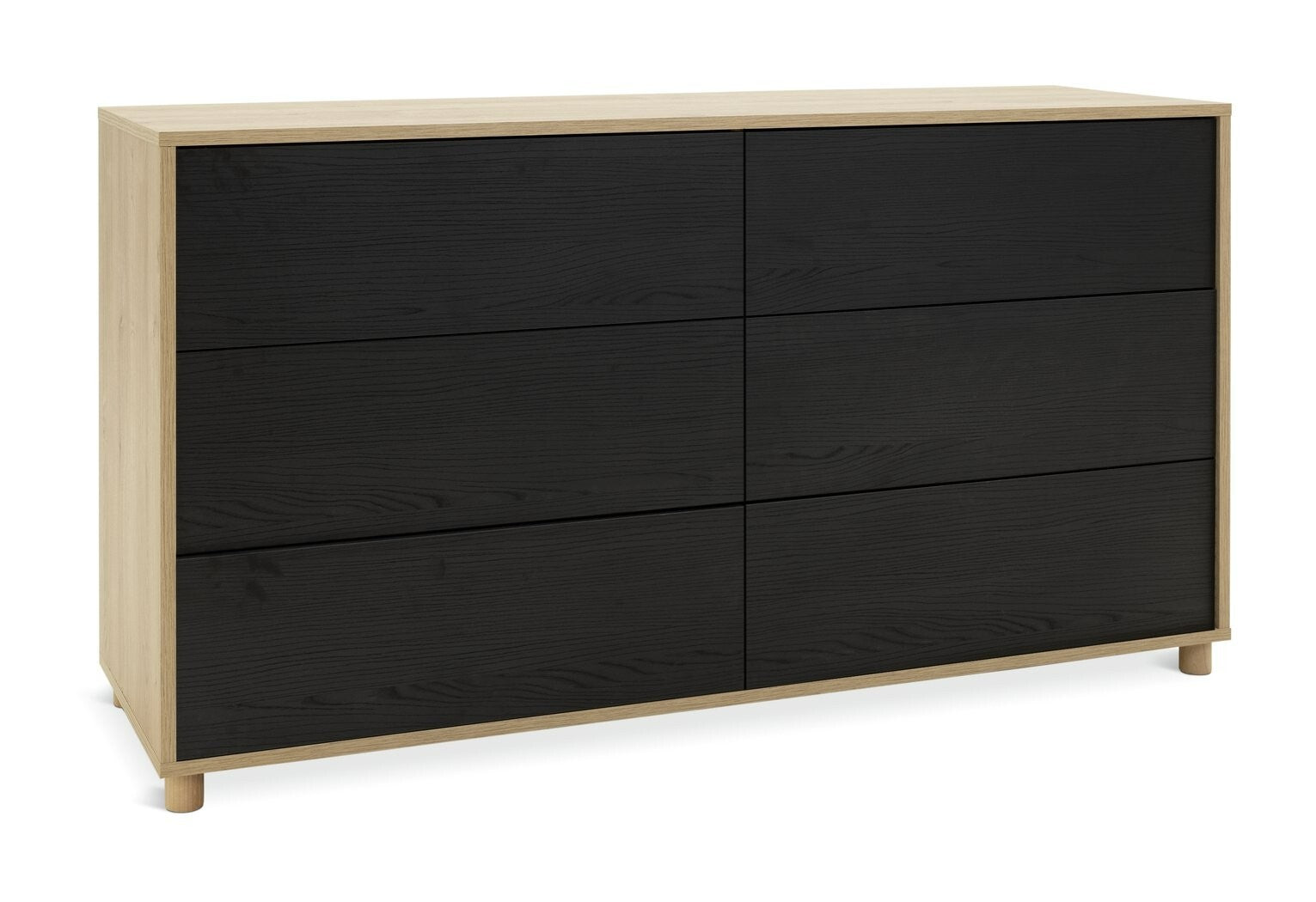 Habitat Koda 3+3 Drawer Chest - Black
