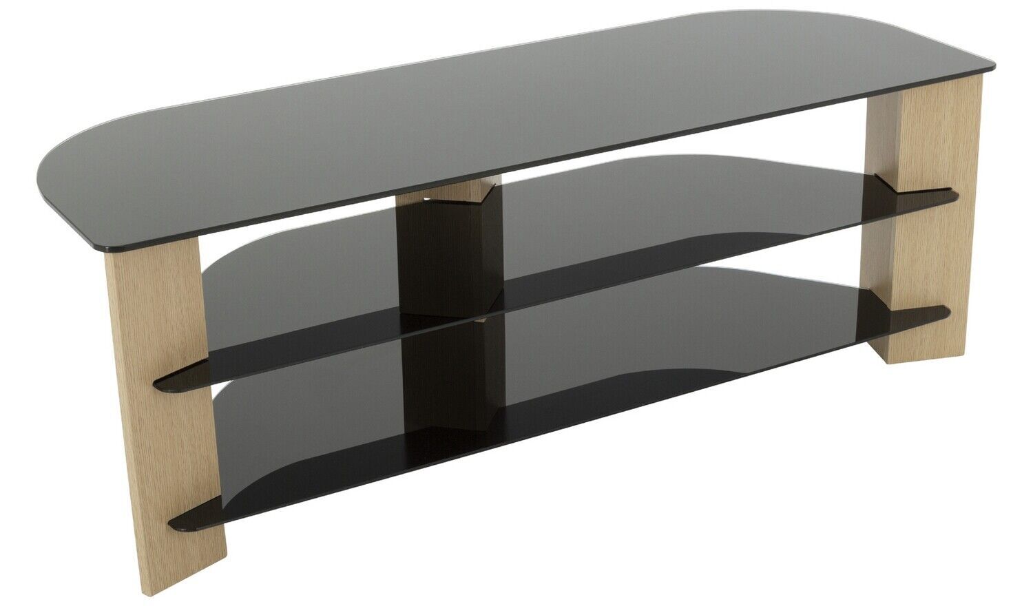 AVF TV Stand Corner With Storage Black Glass TV Unit 40" 42" 50" 55" 60" 65"