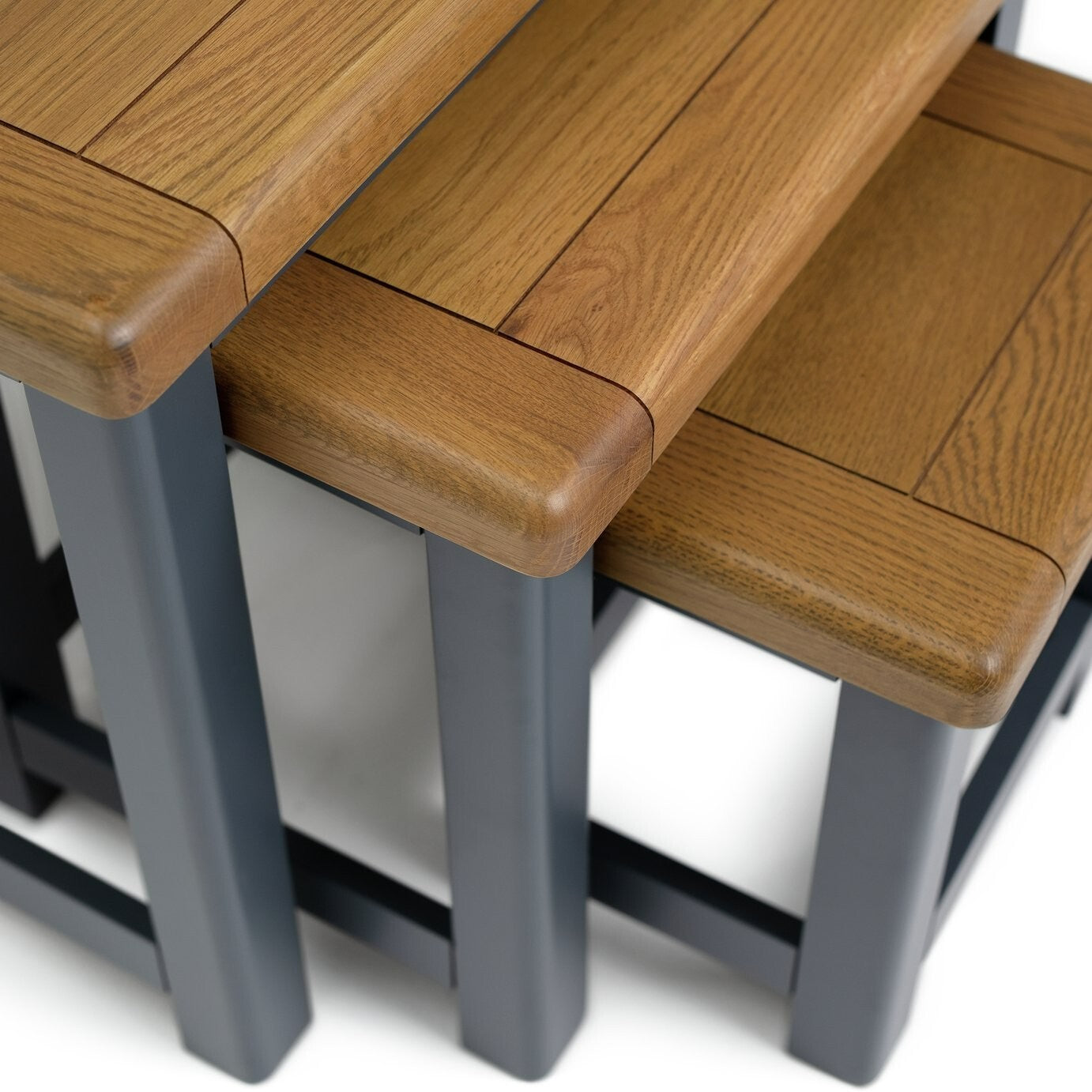 Kent Nest of 3 Tables - Grey & Oak