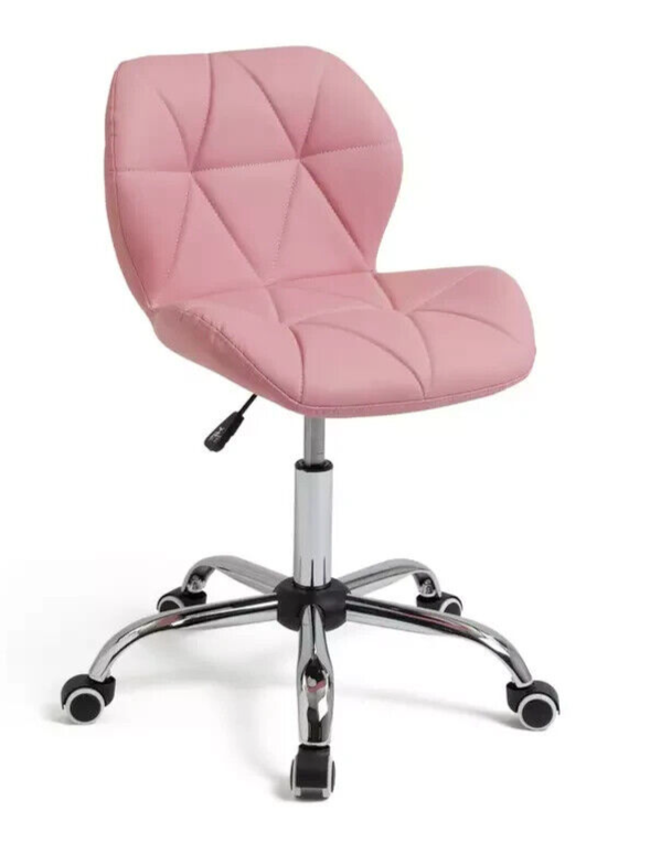 Boutique Faux Leather Office Chair - Pink | Adjustable Desk Chair Home Office