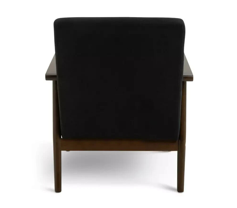 Watson Self Assembly Wood Accent Chair -Dark Grey