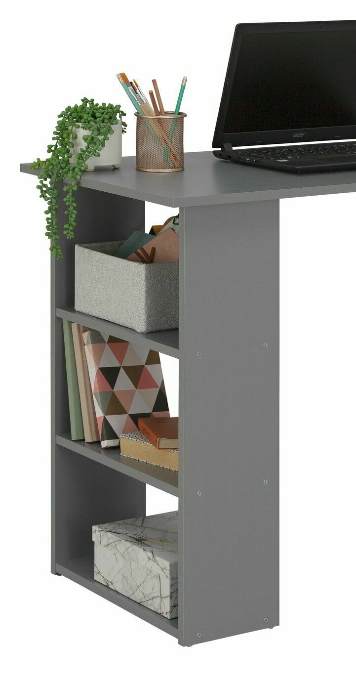 Malibu 3 Drawer Office Desk - Grey ( B Grade )