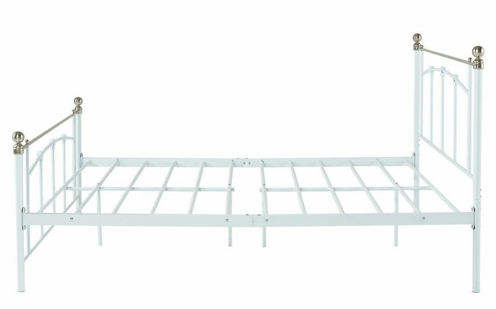 Yani Double Metal Bed Frame - White