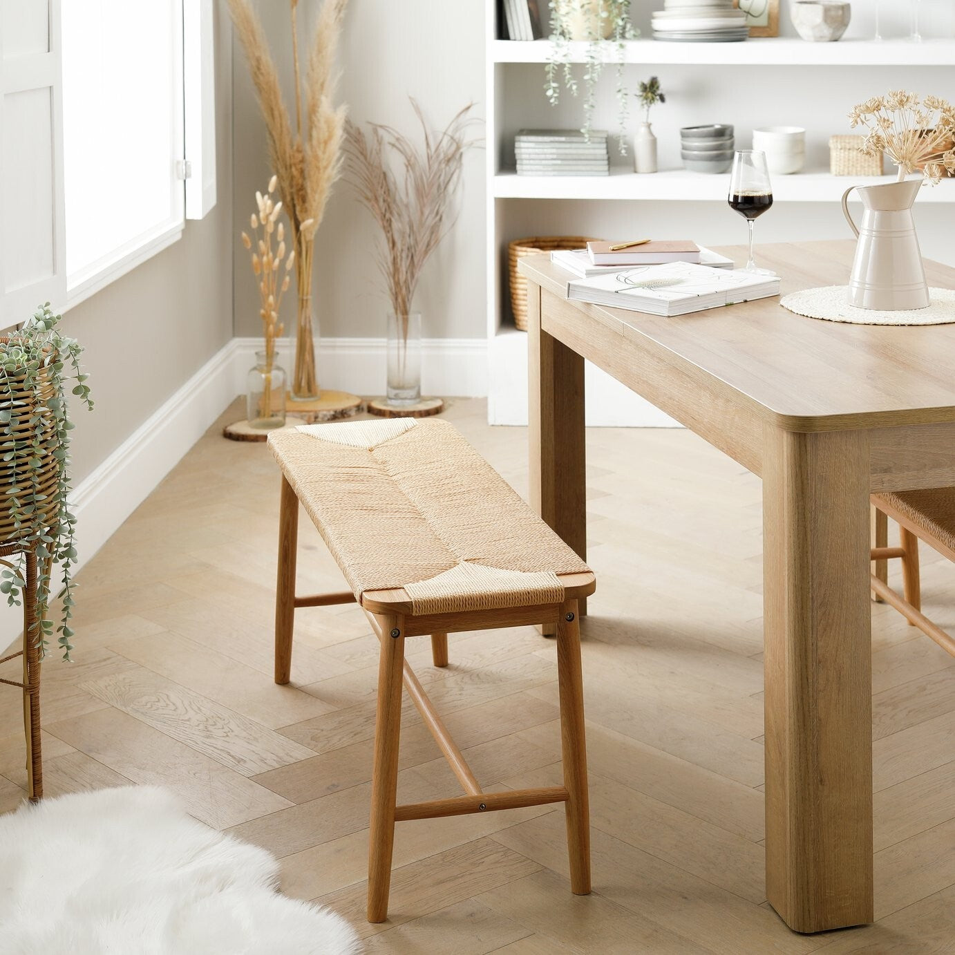 Habitat Hanna Oak Bench - Natural