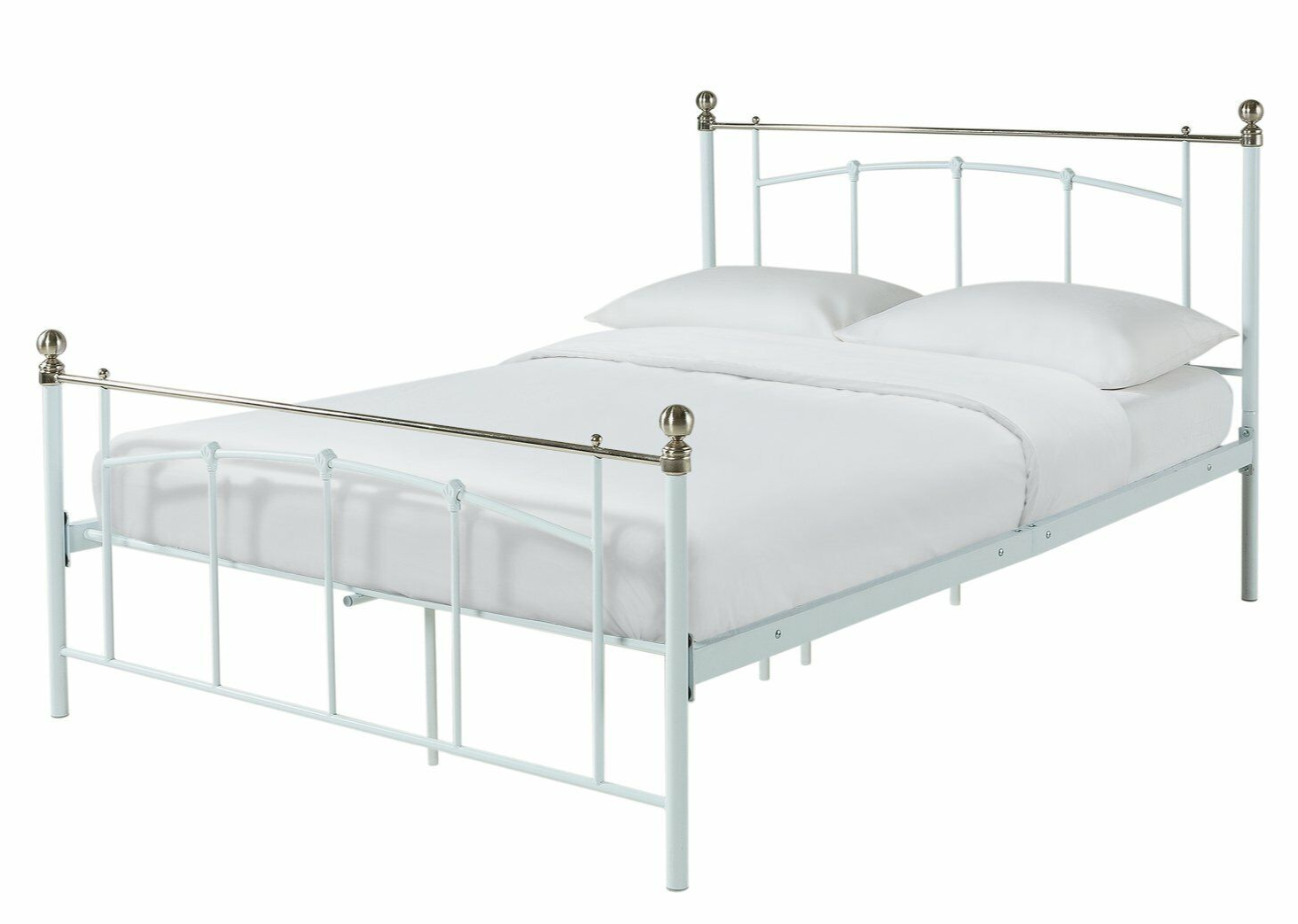 Yani Double Metal Bed Frame - White