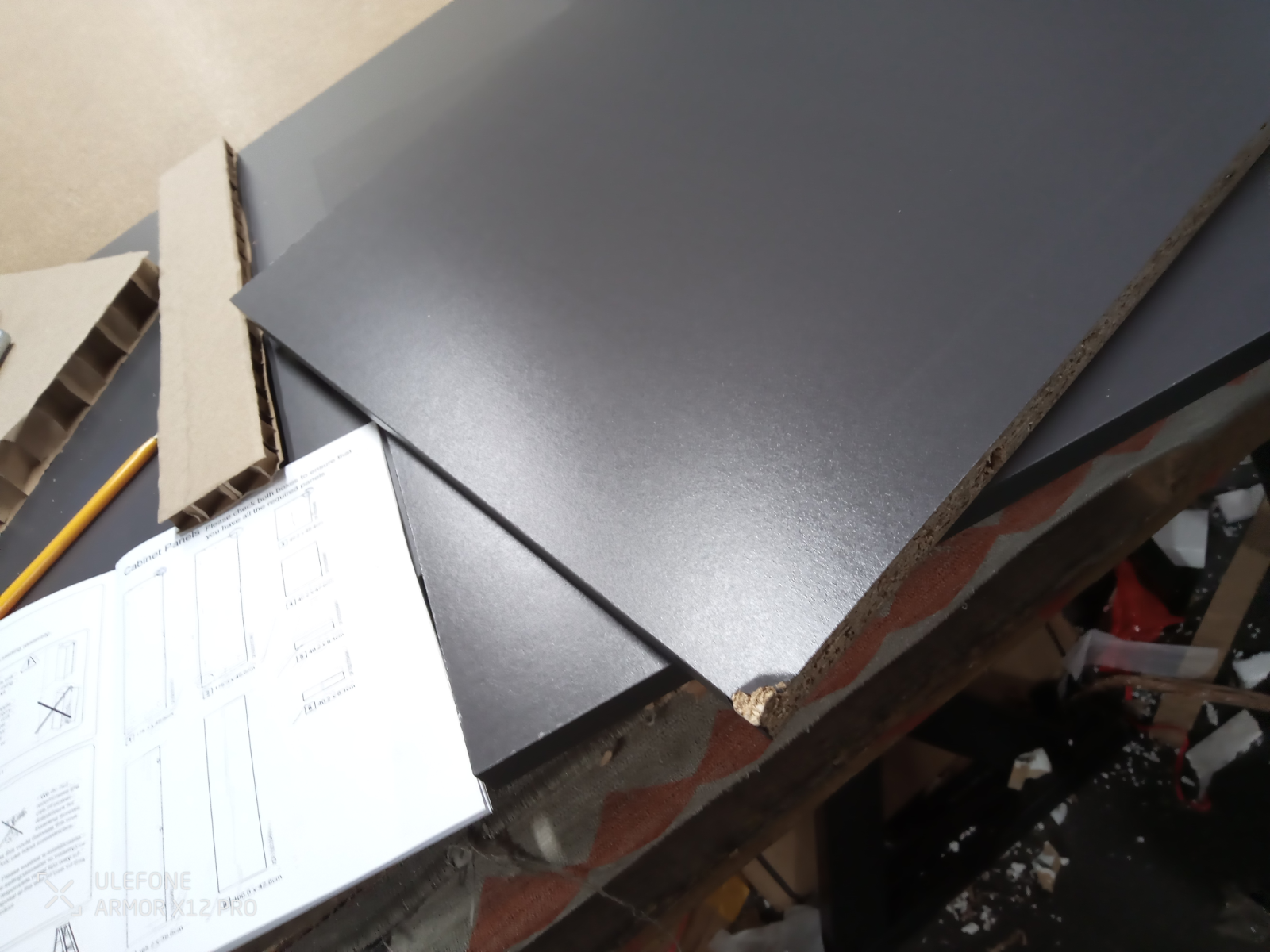Seville 1 Door Wardrobe - Anthracite ( B Grade )
