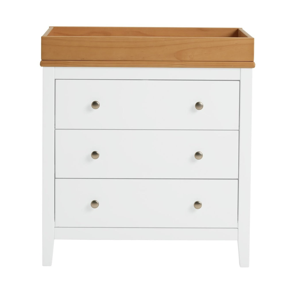 Cuggl Canterbury Nursery 3 Drawer Chest - White | 3 drawer baby dresser