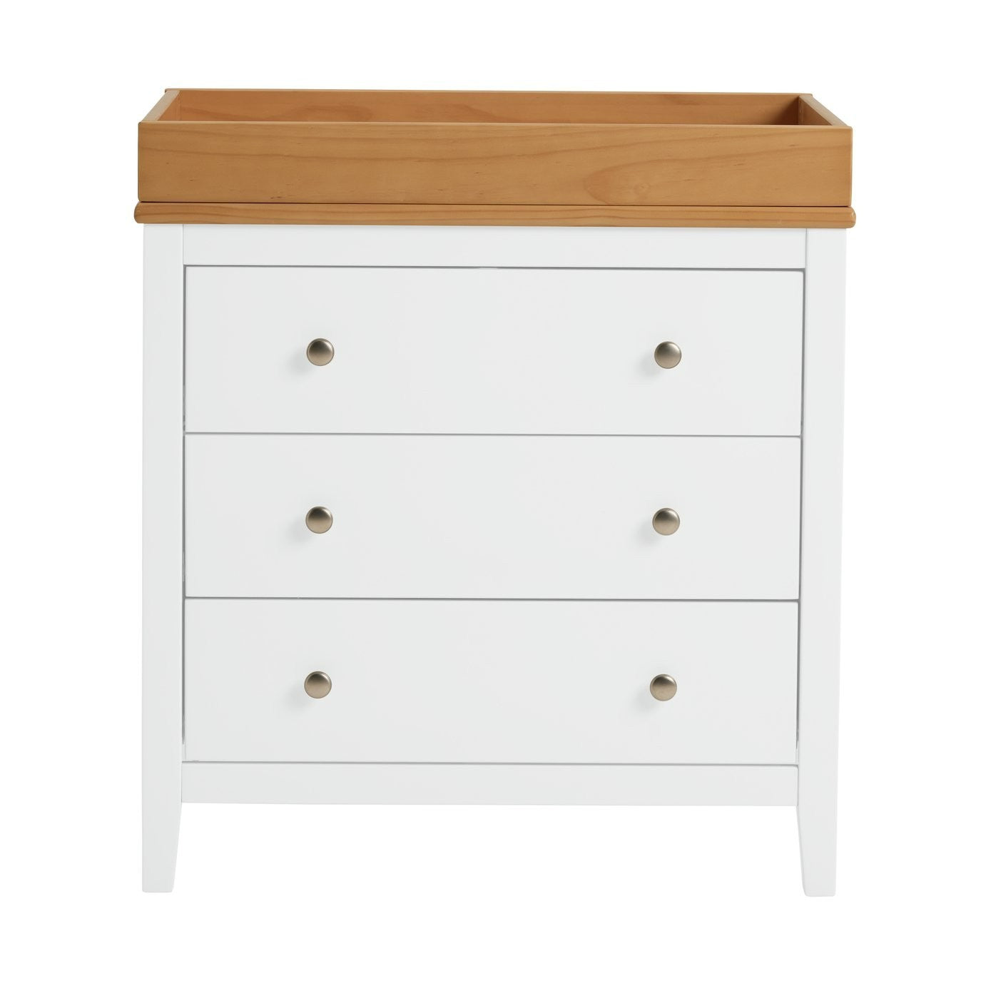 Cuggl Canterbury Nursery 3 Drawer Chest - White | 3 drawer baby dresser