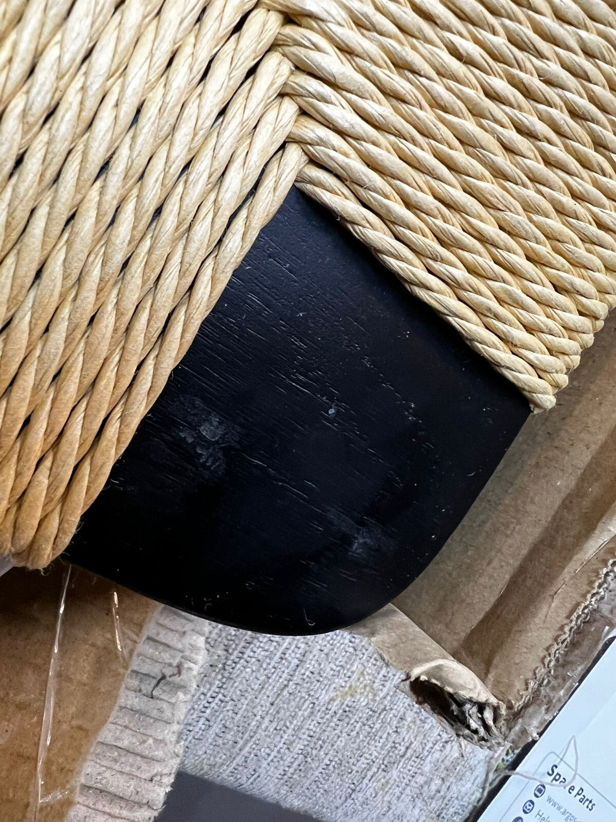 Hanna Oak Bench - Black ( B Grade 19159)