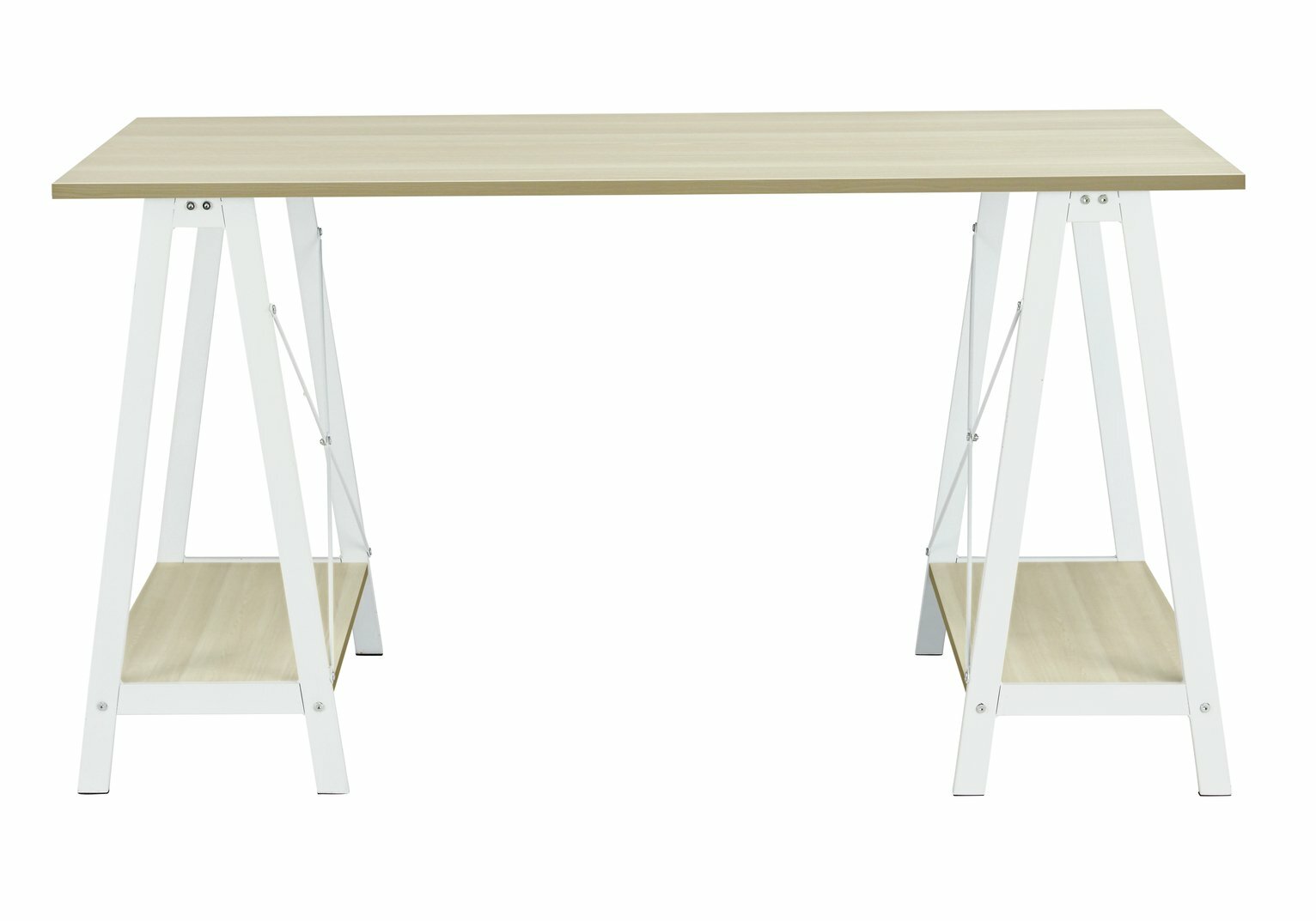 Habitat Trestle Table Office Desk - White ( B Grade )