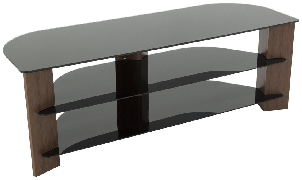 AVF TV Stand Corner With Storage Black Glass TV Unit 40" 42" 50" 55" 60" 65"