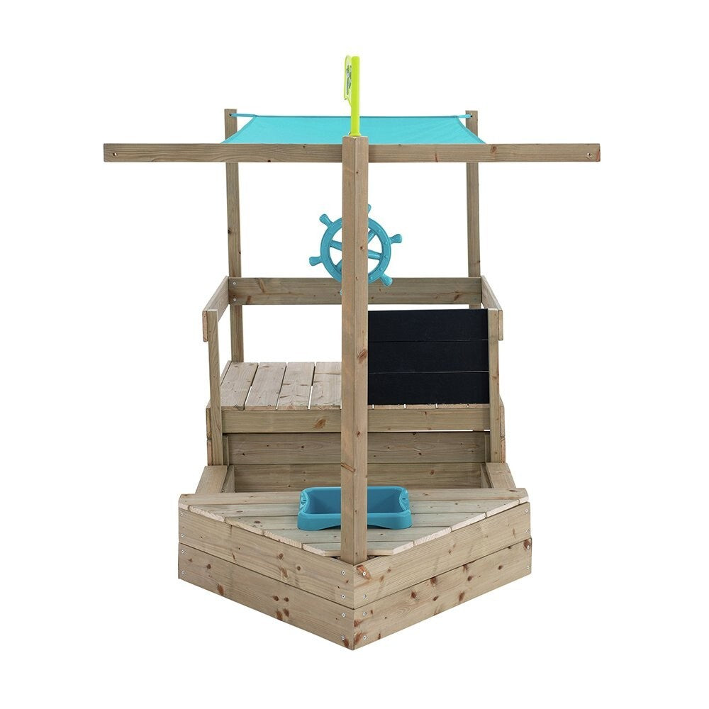 TP ahoy wooden play boat sand and water pit