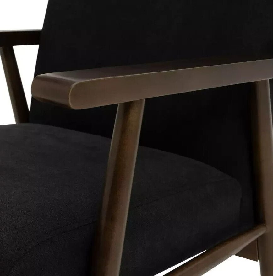 Watson Self Assembly Wood Accent Chair -Dark Grey