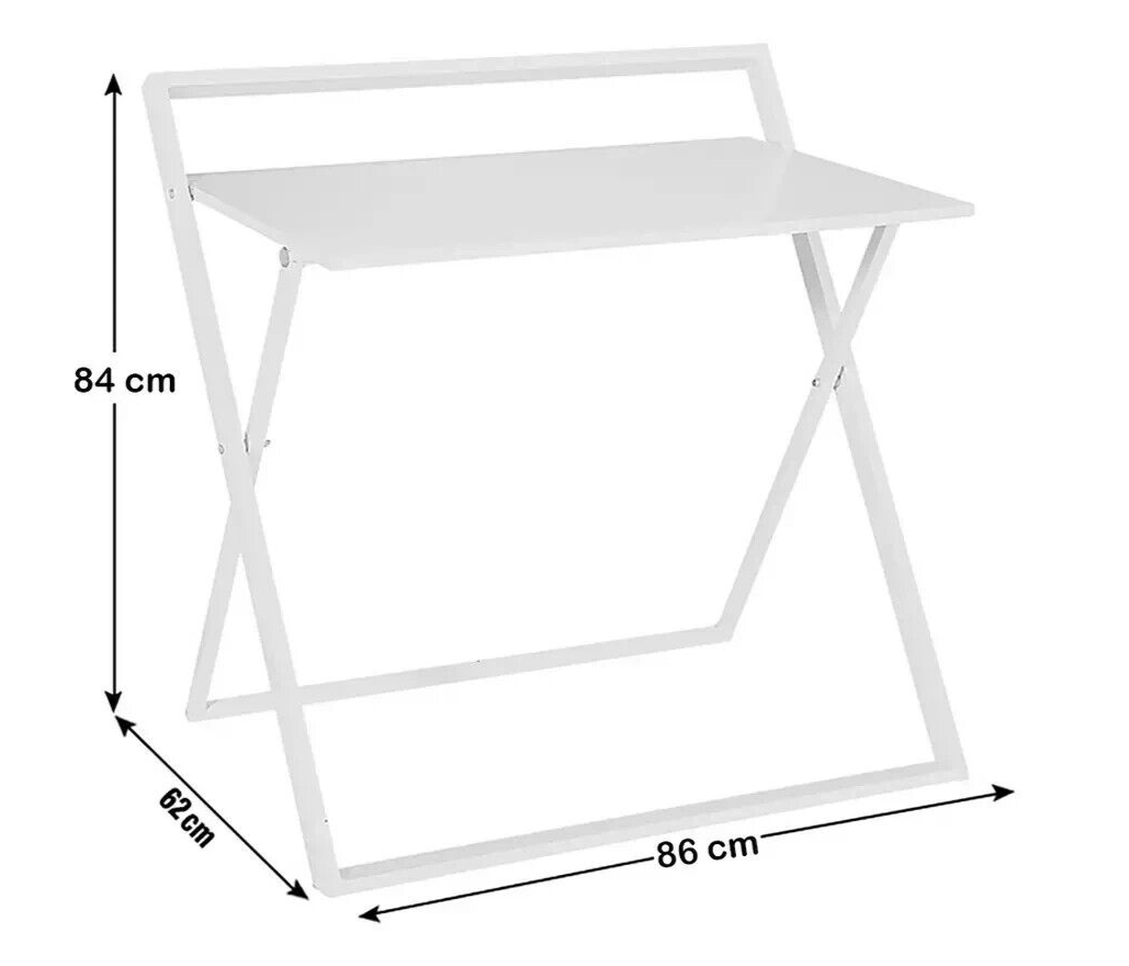 Habitat Compact Folding Office Desk - Black & Oak | Space Saving Workstation