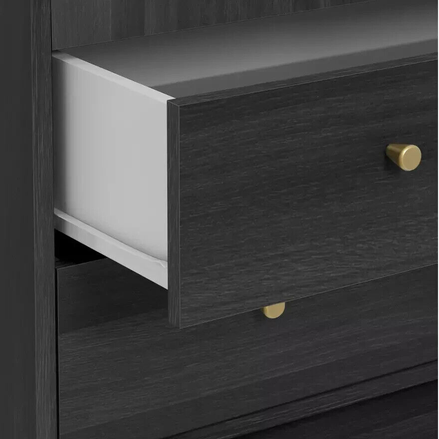 Malibu 2 Door 2 Drawer Wardrobe - Black Brown