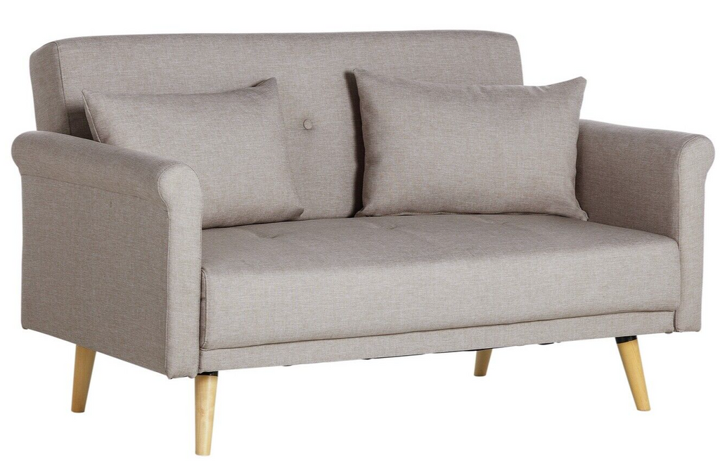 Habitat Evie Fabric 2 Seater Sofa in a Box - Natural | Compact Comfortable Couch