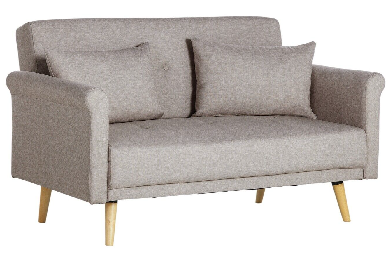 Habitat Evie Fabric 2 Seater Sofa in a Box - Natural | Compact Comfortable Couch