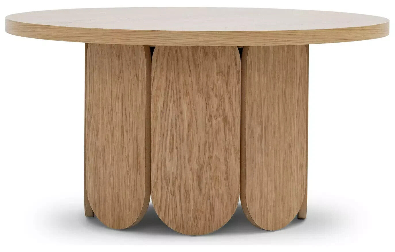 Habitat Flora Round Coffee Table - Oak | Modern Living Room Table with Storage S
