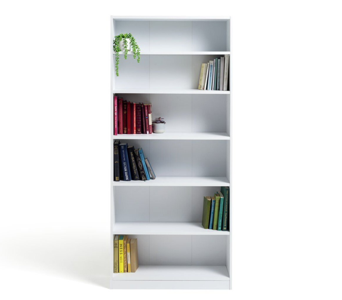 Maine Deep Bookcase - White  ( B Grade 54903 - 54904 )