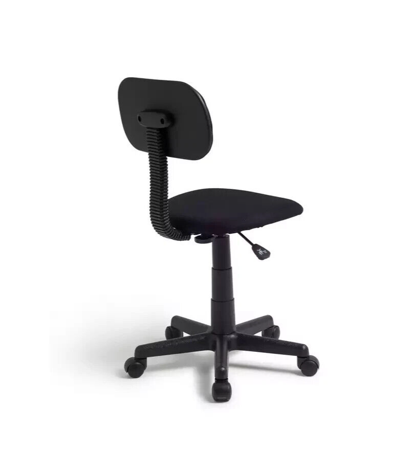 Fabric Office Chair Black | Desk Chair Adjustable Swivel Home Office