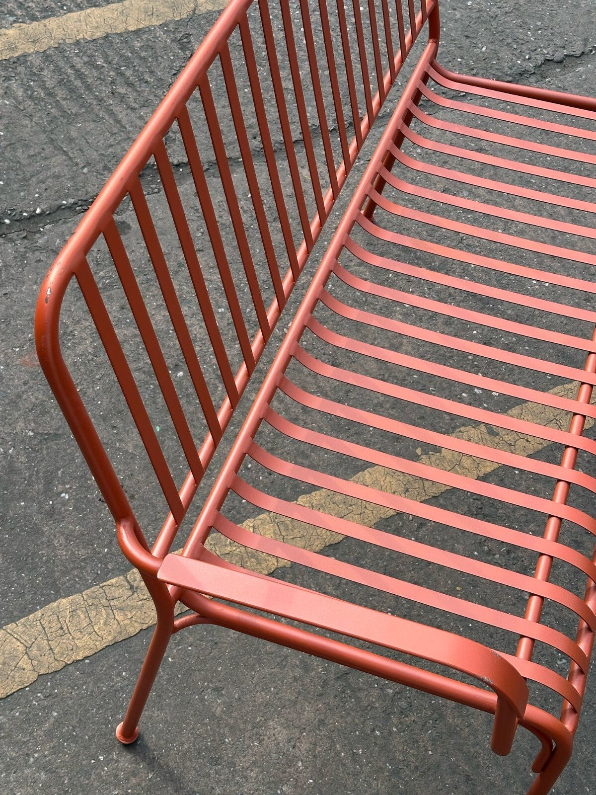 Habitat Indu 2 Seater Metal Garden Bench - Red (S)