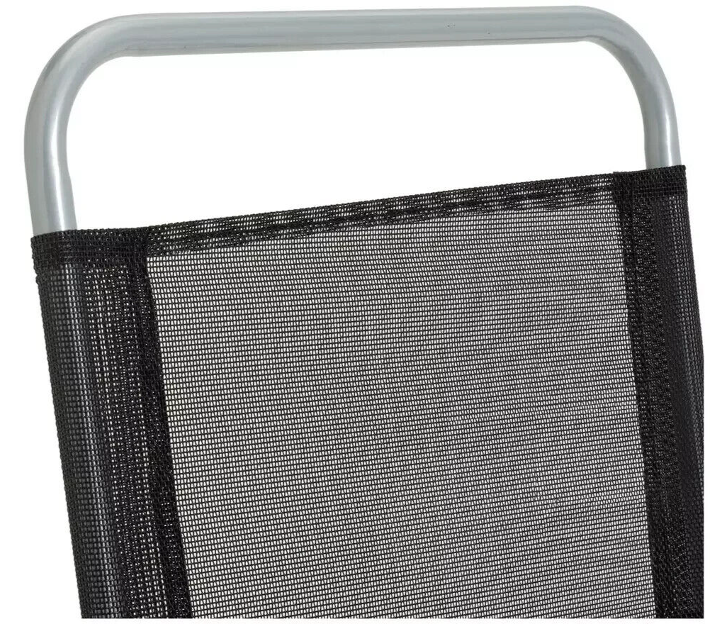 Home Pacific 6 Seater Folding Metal Patio Set - Black | Furniture With Parasol