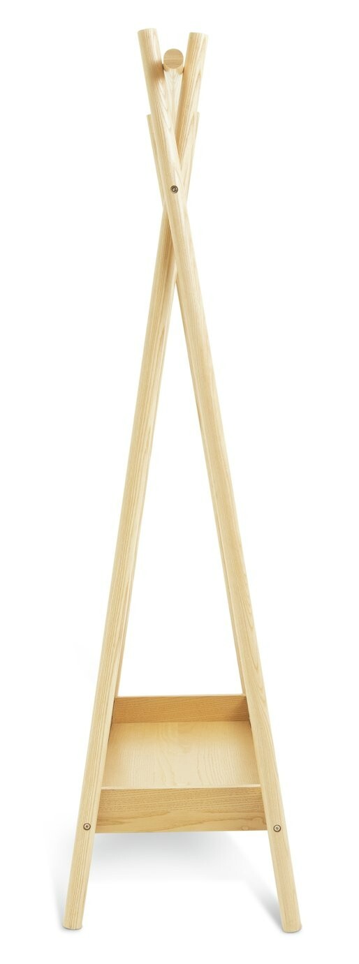 Habitat Akari Wooden Clothes Rail - Wood  | Freestanding Wardrobe Rack Bedroom