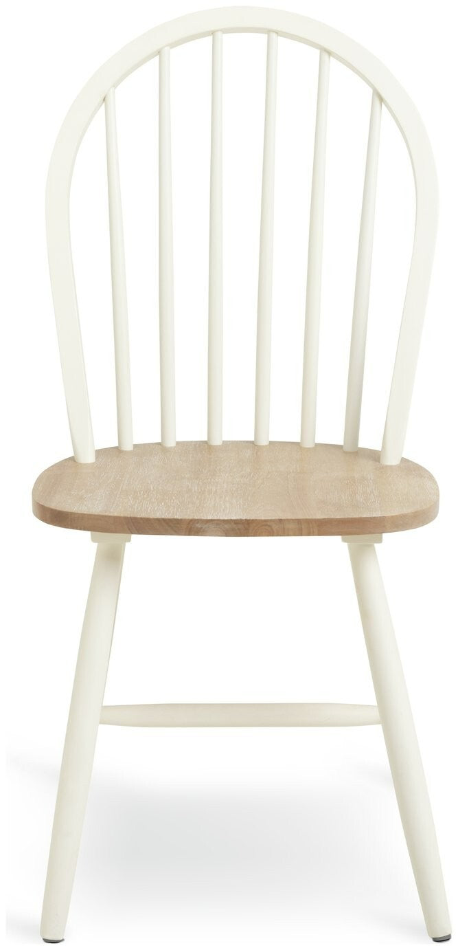 Burford Pair of Solid Wood Dining Chairs - White