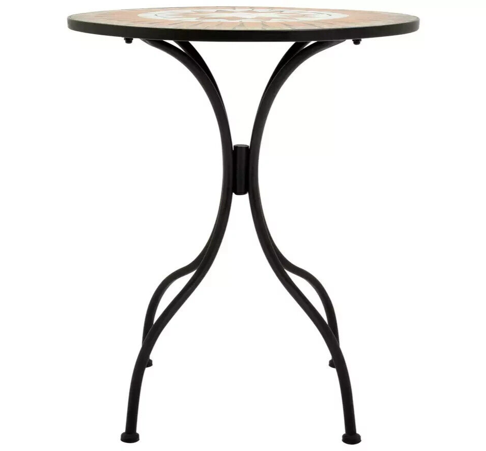 Genoa 2 Seater Metal Garden Bistro set - Black