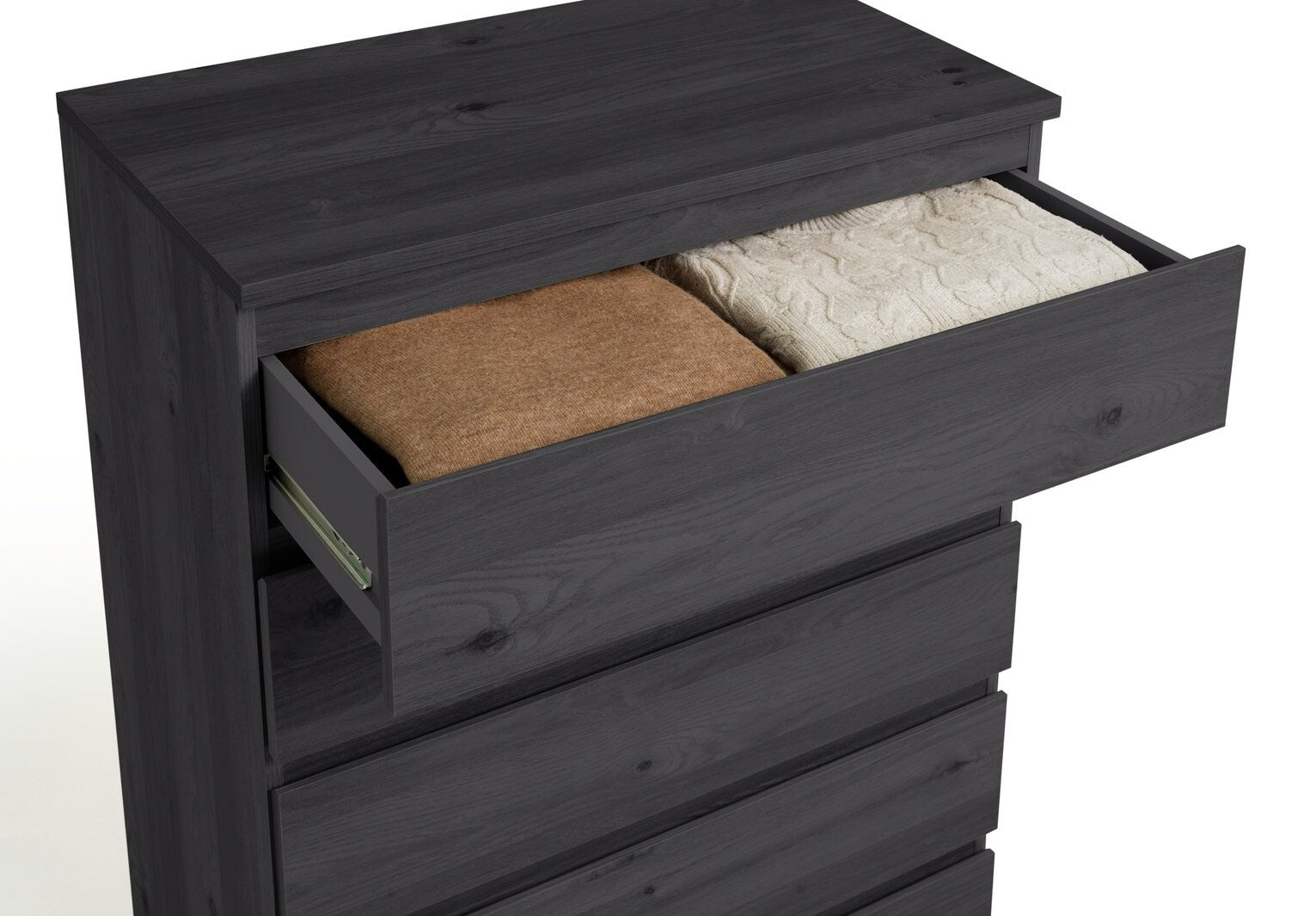 Habitat Jenson 5 Drawer Chest - Black Brown
