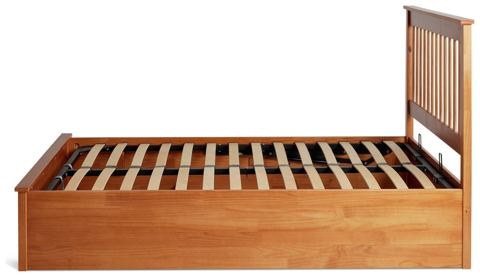 Home Aspley Kingsize Wooden Ottoman - Oak Stain | oak ottoman bed
