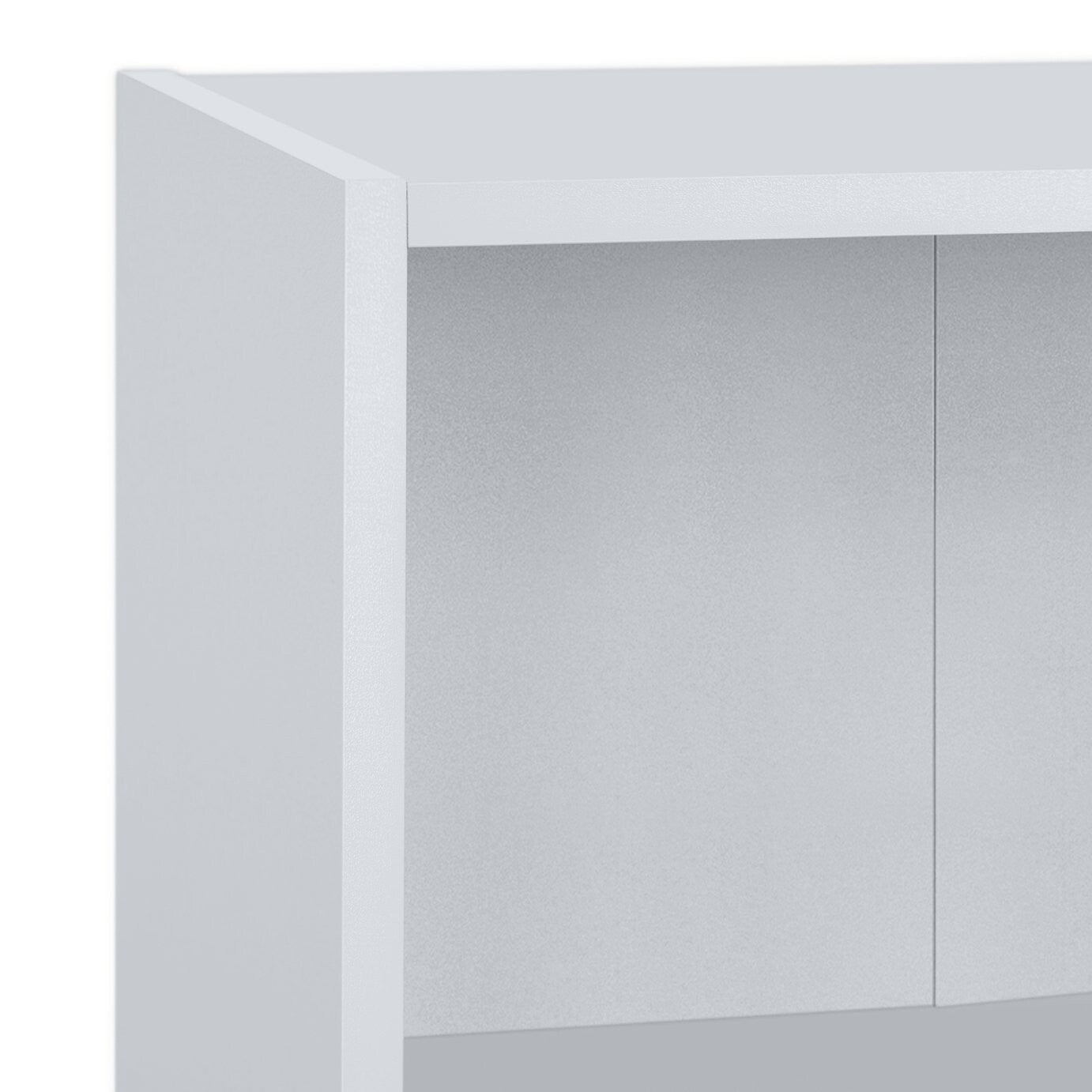 Malibu Short Wood Effect Bookcase - White