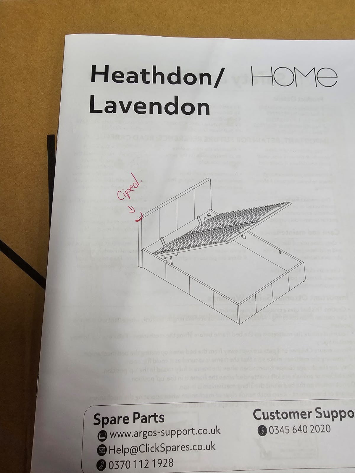 Home Lavendon Small Double End Opening Bed Frame- Grey ( B Grade )