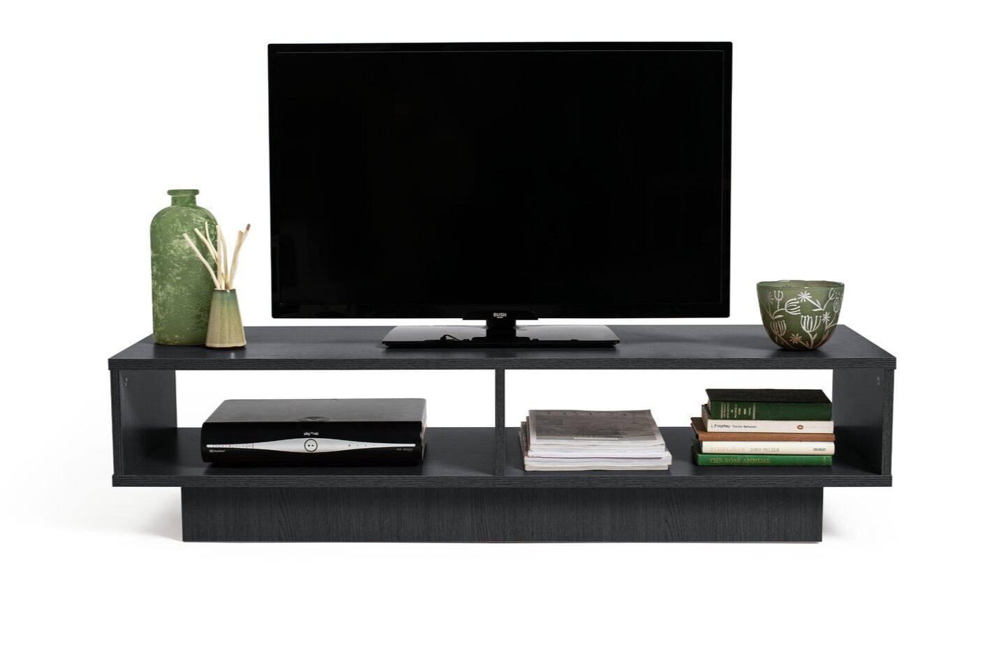 Habitat Home Cubes Large TV Unit Black | Modern Media Stand Living Entertainment