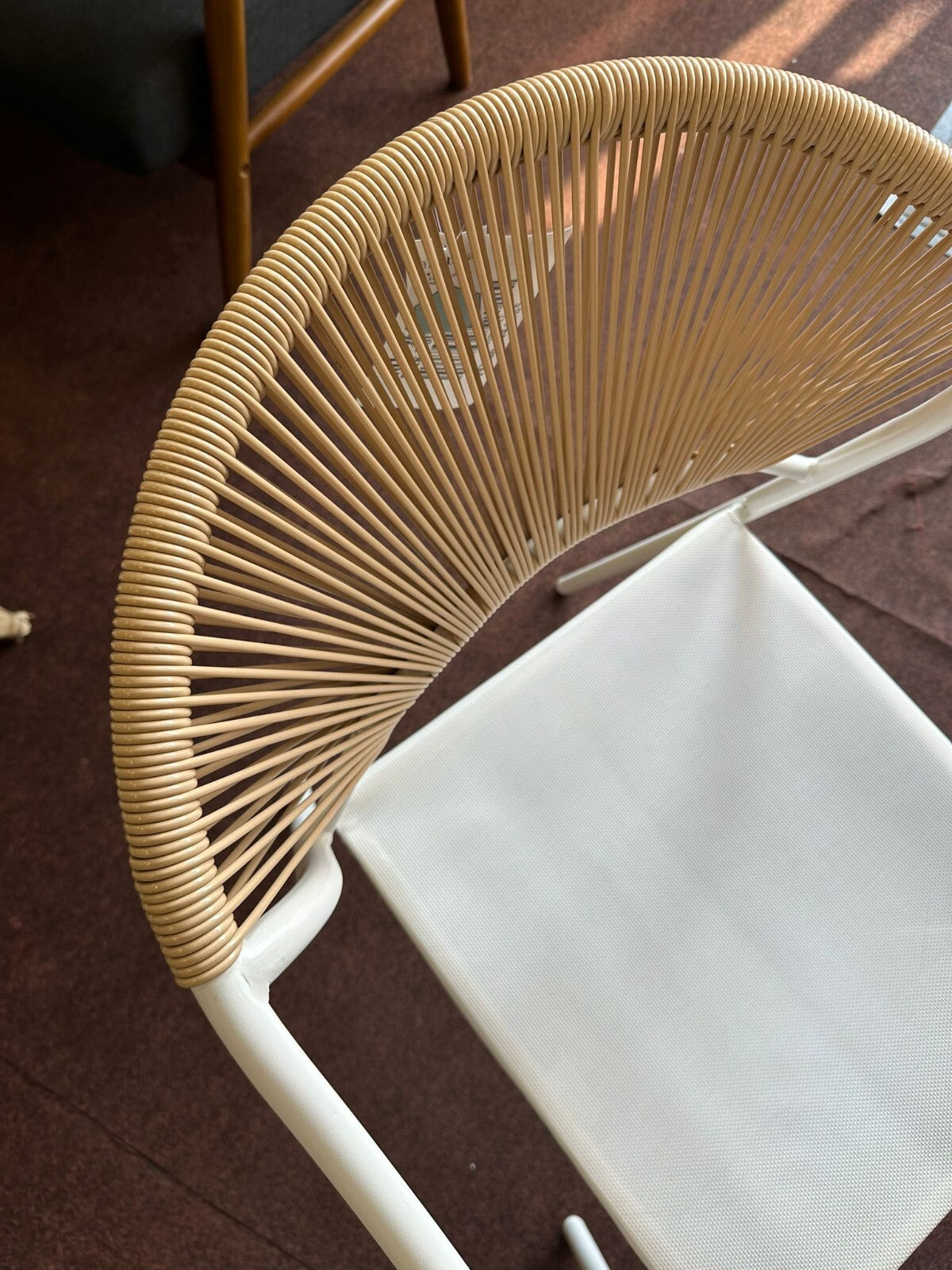 Habitat Elvas Set of 2 Rattan Effect Garden Chair - Natural | Outdoor Durable
