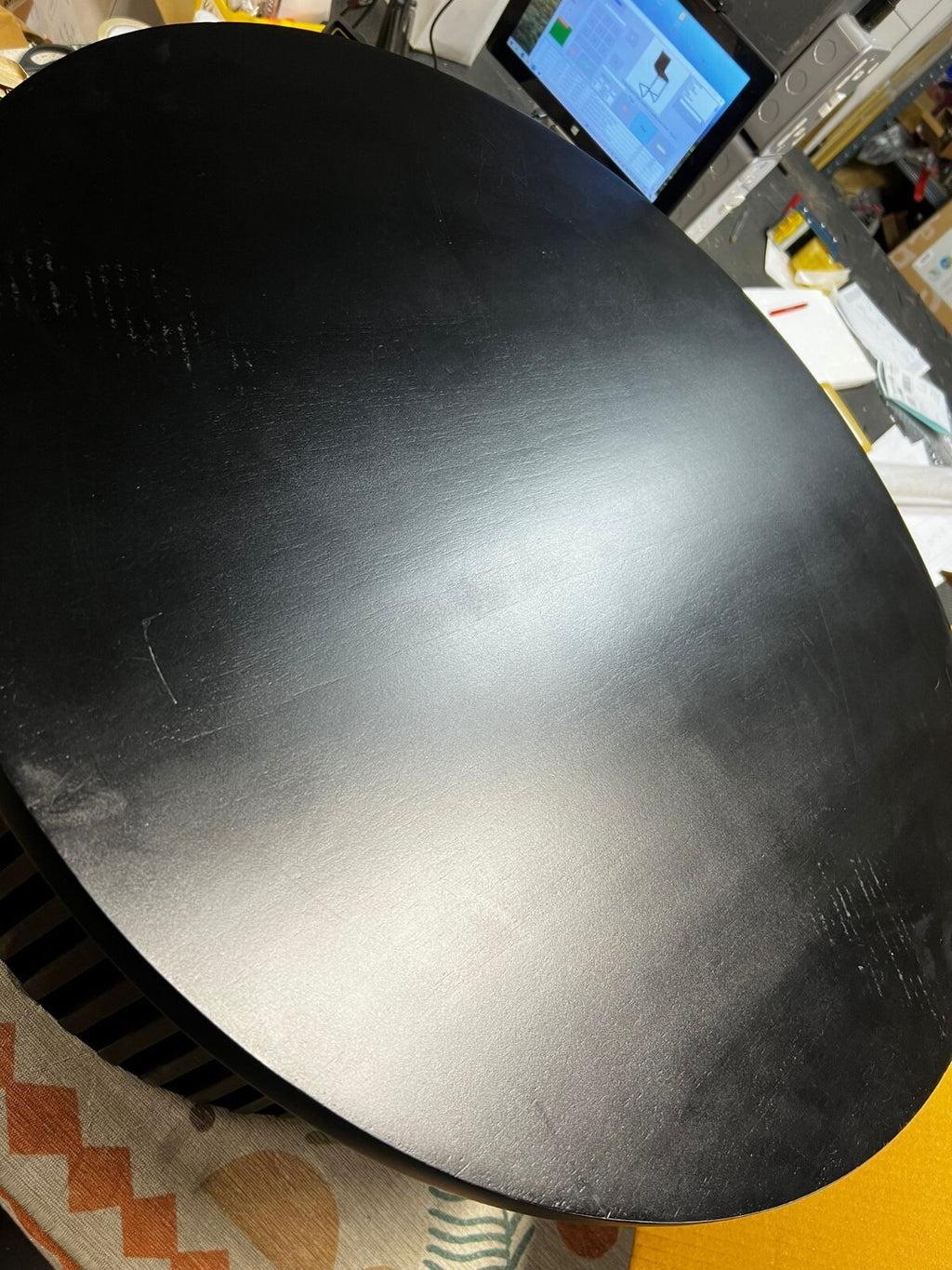Habitat Jericho Round Coffee Table Black | Modern Design Living ( B Grade )
