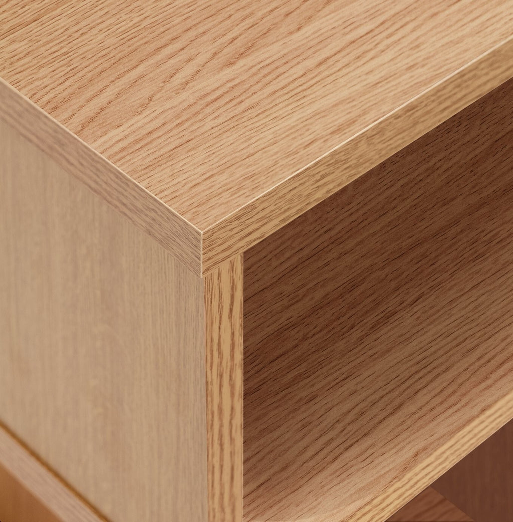 Home Cubes Short Shallow Shelving Unit - Oak Effect