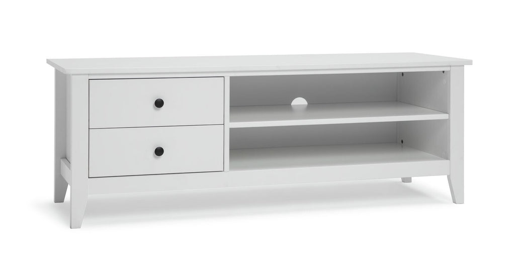 Habitat Minato 2 Drawer TV Unit White | Modern Shaker Style Media Stand Storage