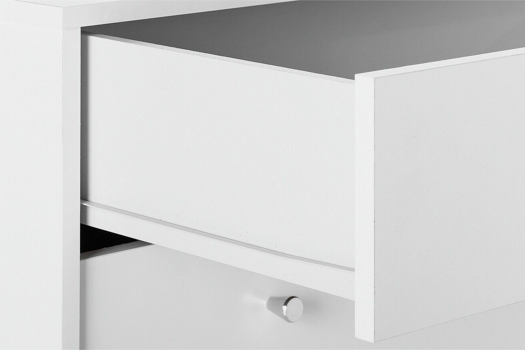 Malibu 4 Drawer Wide Chest - White
