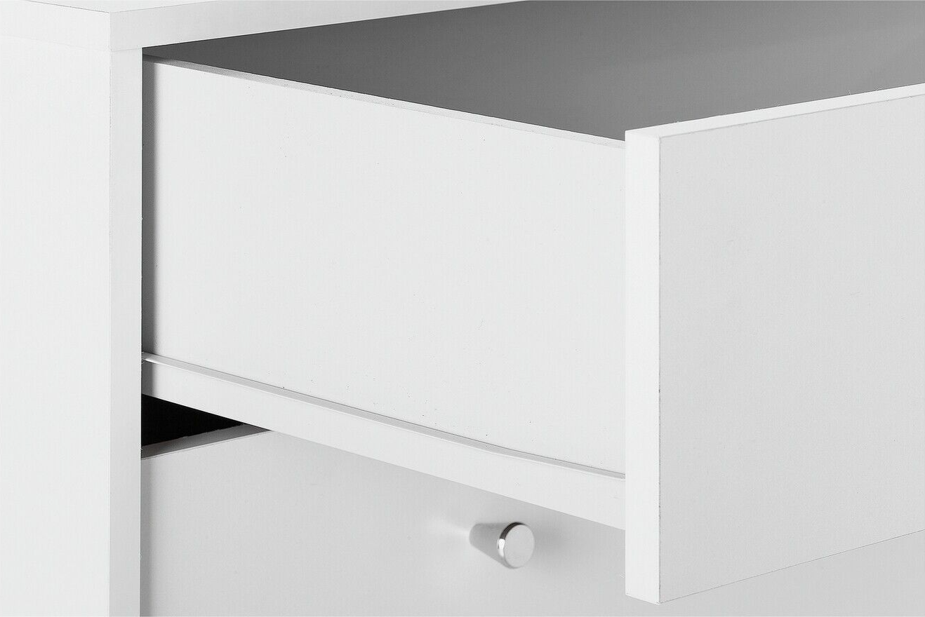 Malibu 4 Drawer Wide Chest - White