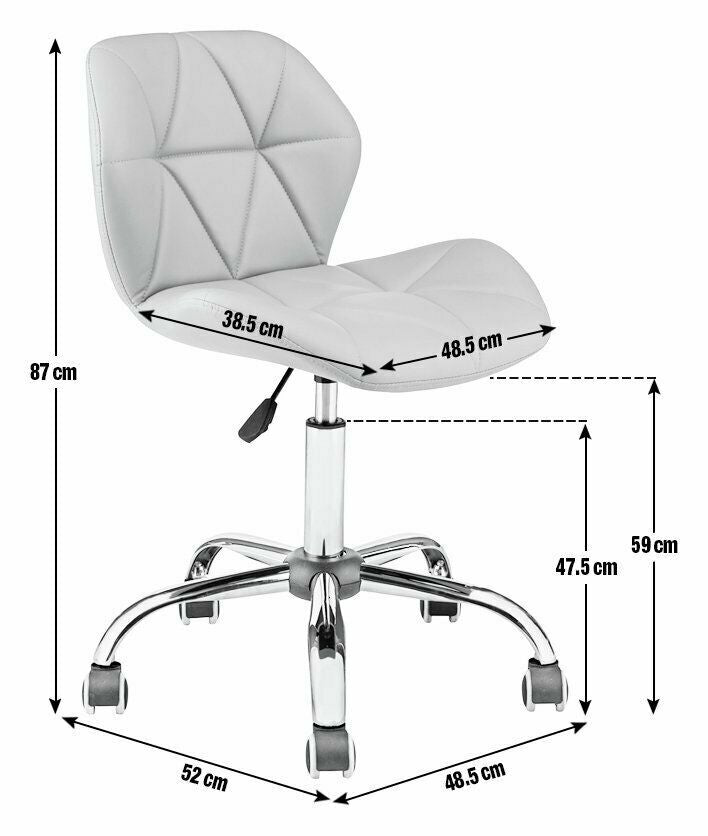 Boutique Faux Leather Office Chair - Pink | Adjustable Desk Chair Home Office