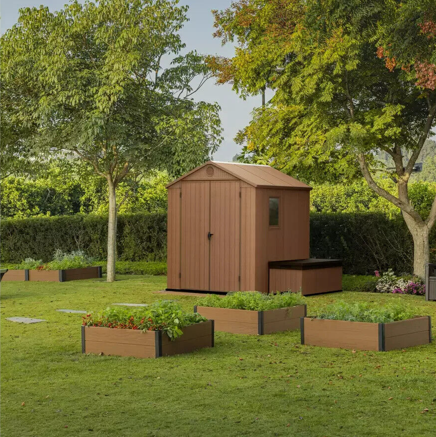 Keter Darwin 380L Outdoor Garden Storage Box - Brown