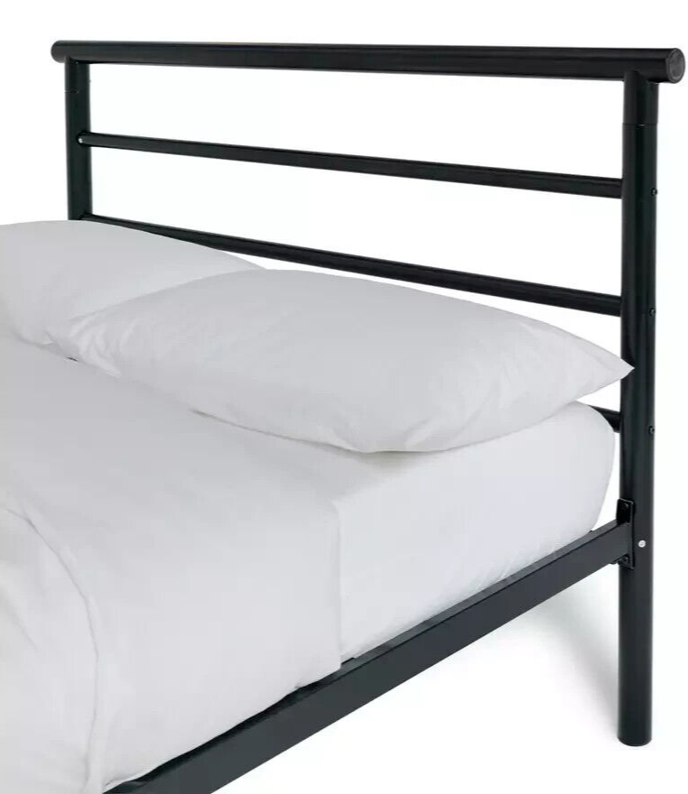 Home Avalon Single Metal Bed Frame Black | Modern Bedroom Furniture Kids Adults