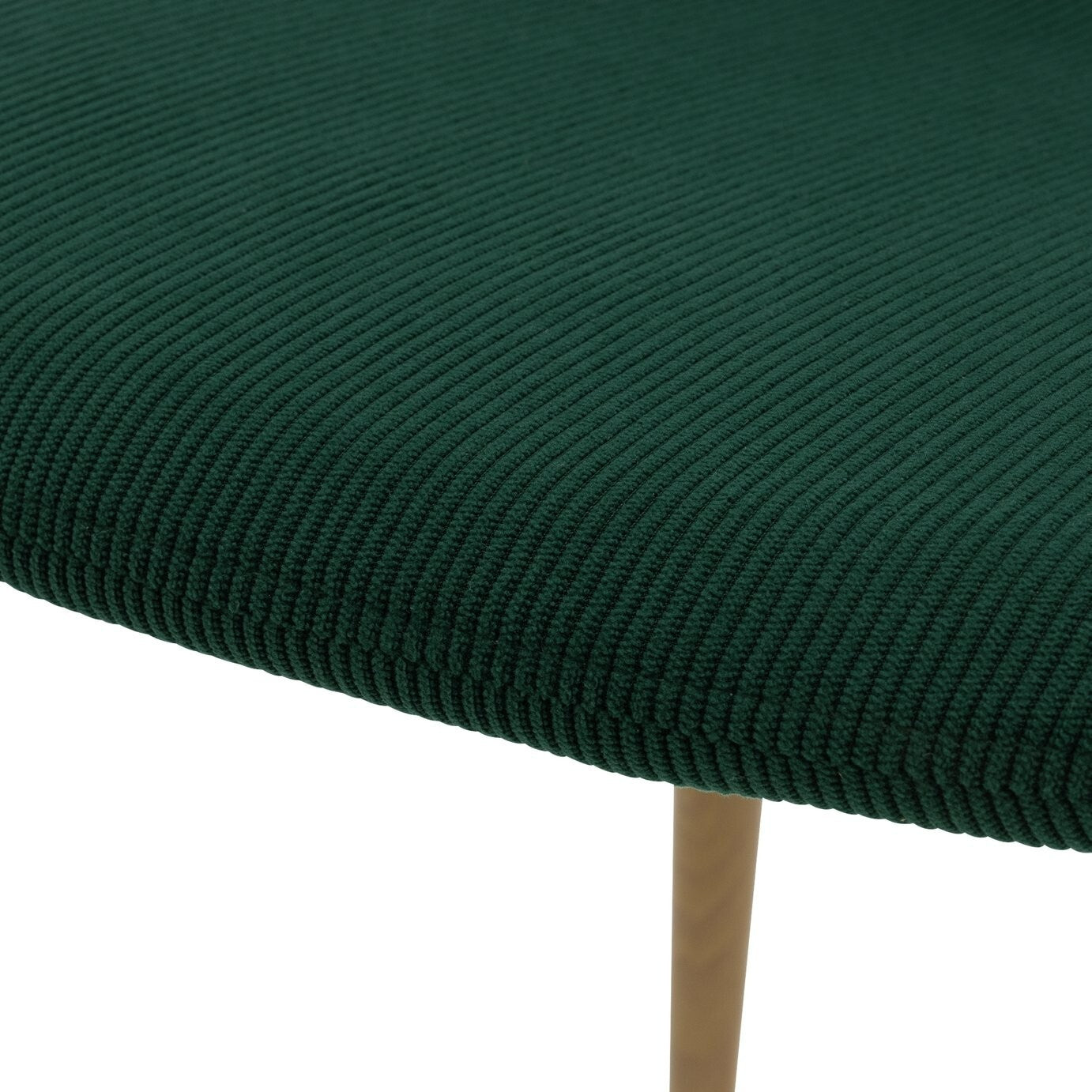 Beni Pair of Corduroy Dining Chairs - Green