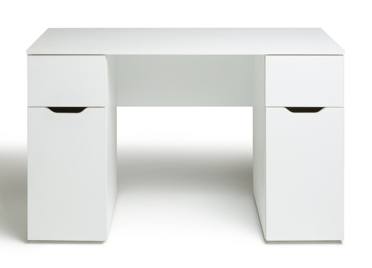 Habitat Pod Double Pedestal Desk - White | Home Office Desk with Storage Drawers
