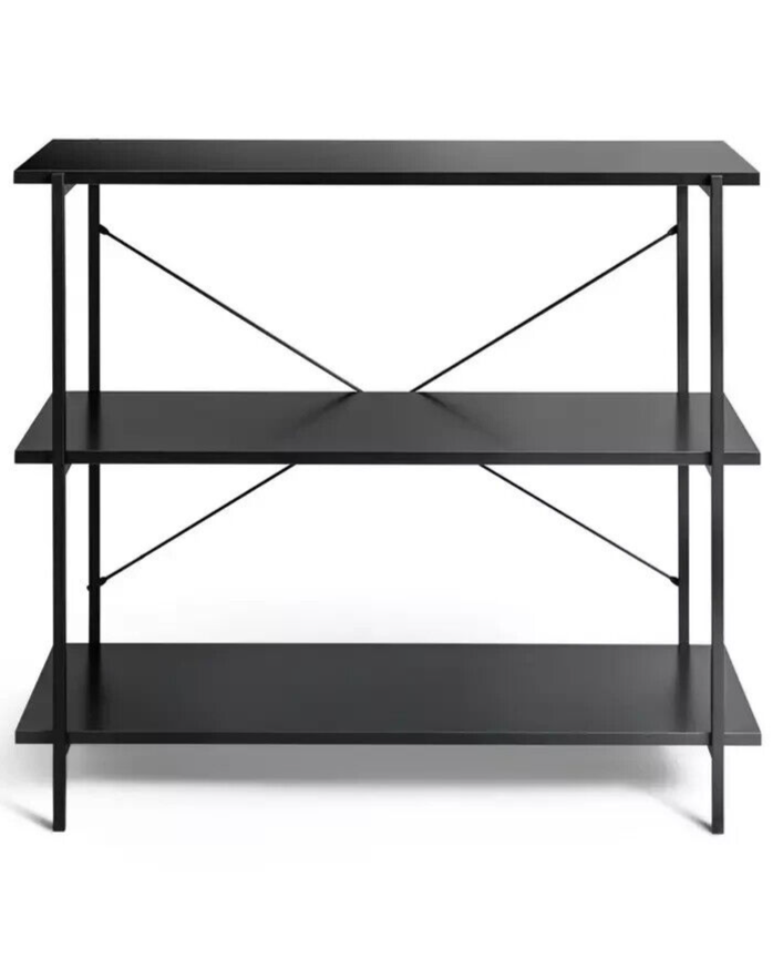 Habitat Huckley 3 Tier Steel Shelving Unit- Black