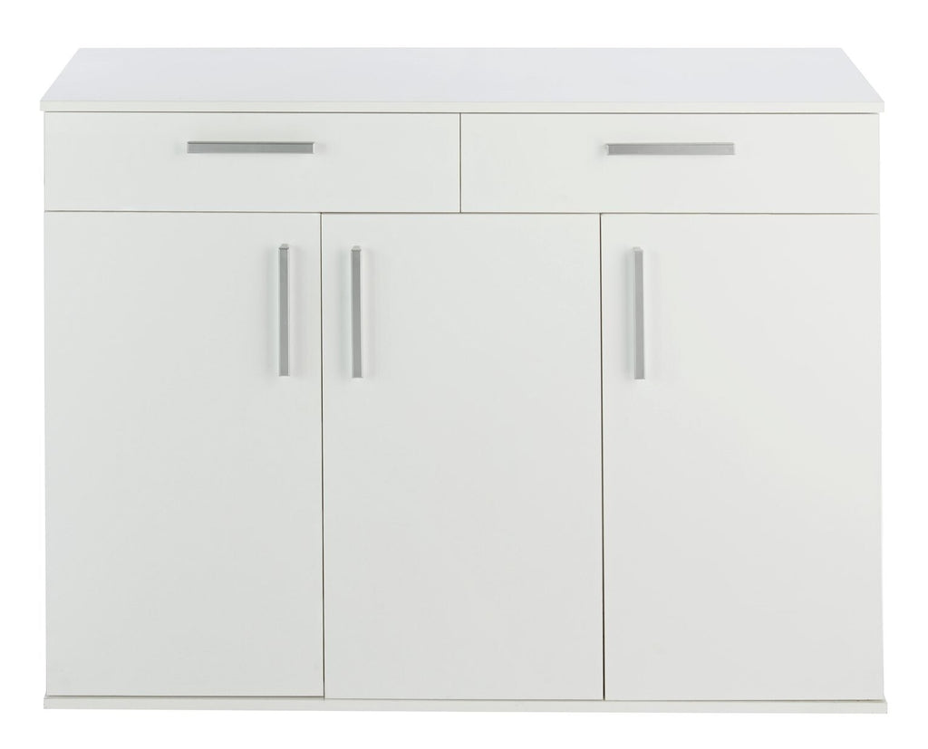 Venetia Large 3 Door 2 Drawer Shoe Cabinet -White