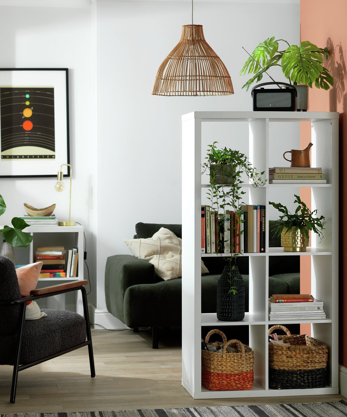 Habitat Squares Plus 8 Cube Storage Unit - White | Modular Organizer Living Room