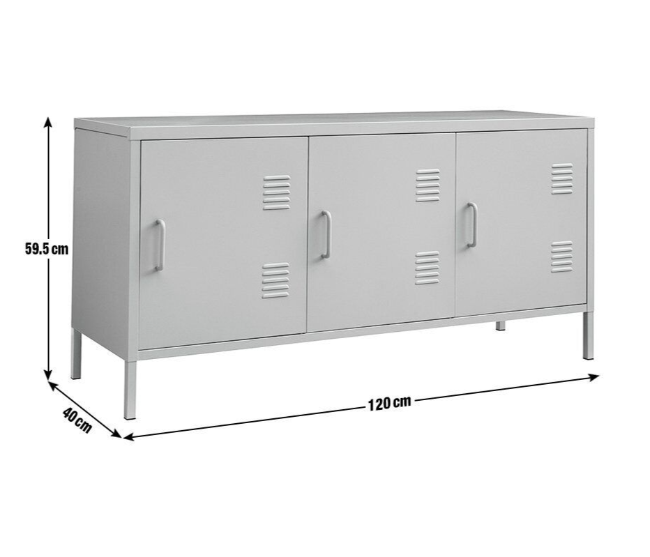 Habitat 3 Door Locker - Grey ( B Grade 27259 )
