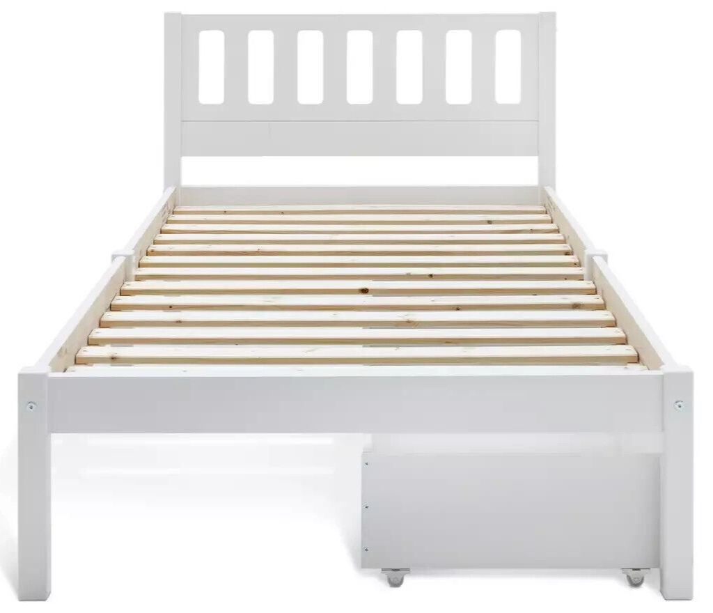 Habitat Ronnie Single Bed Frame and Drawer - White ( B Grade 12671 - 12669 )